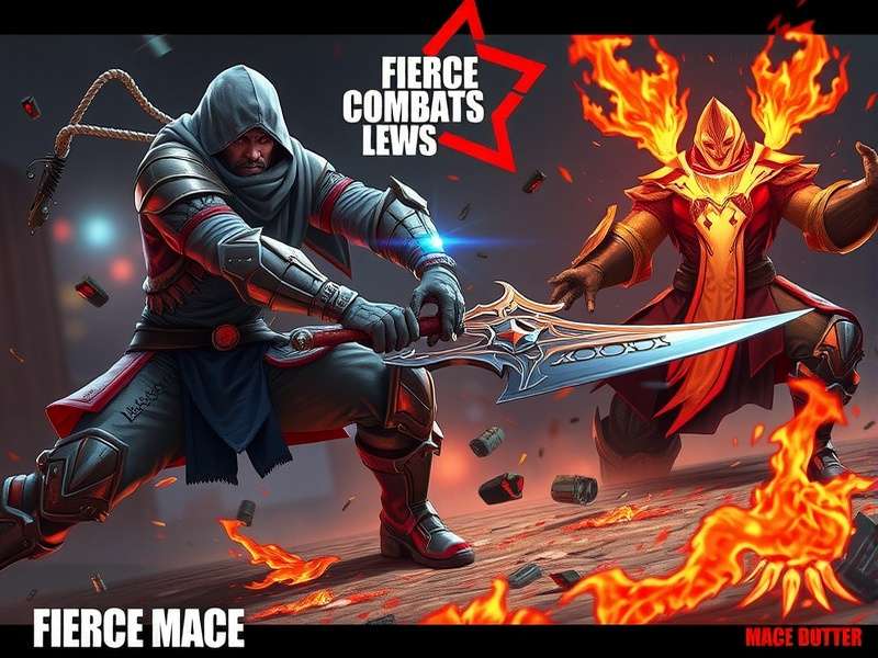 Fierce Mace Combat Battle Scene